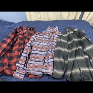 BUNDLE 3 long sleeve button ups size medium